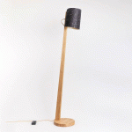 ALMUT VON WILDHEIM ALMUT 1411 LAMPADAIRE CYLINDRIQUE Ø30CM LIÈGE
