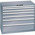 ARMOIRE 7 TIROIRS 1023X572X850MM-CAPACITÉ 200KG-GRIS FONCÉ - LISTA