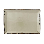ASSIETTE PLATE RECTANGULAIRE BEIGE PORCELAINE 28,5X18,7 CM HARVEST DUDSON