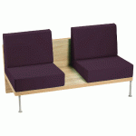 BANQUETTE 2 PLACES FAAR PVC URBAN PRUNE - MANUTAN COLLECTIVITÉS