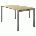 BUREAU DROIT PIED ARCHE 160X80 CM HÊTRE ET ALUMINIUM - BURONOMIC