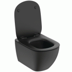 CUVETTE WC SUSPENDUS SANS BRIDE - CHASSE DIRECTE - NOIRE MATE - TESI AQUABLADE PORCHER