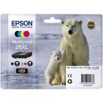 EPSON CARTOUCHE D'ENCRE OURS POLAIRE 26XL (C13T26364010) - CLARIA PREMIUM - MULTIPACK - GRANDE CAPACITÉ - COULEUR: NOIR, CYAN, JAUNE, MAGENTA