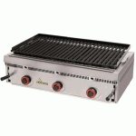 GRILL À PIERRE DE LAVE PARRILLAS ACIER 90