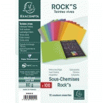 SET DE 100 SOUS-CHEMISES ROCKS 80G 22X31CM ASSORTI - EXACOMPTA