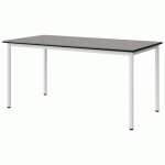 TABLE MALIBU 160X80 T6 4P STRA BÉTON F186/NOIR BLC 9016