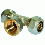 TÉ FEMELLE À COMPRESSION POUR TUBE MULTICOUCHE - F15X21 - DIAM 16 MM BOUTTÉ