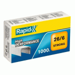 AGRAFE RAPID STRONG 26/6 GALVANISÉE - BOÎTE DE 1000