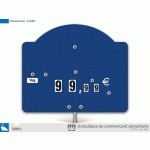ETIQUETTES TRAD'ETIQ CONTACT TOP BLEU À  ROUES ET  À  PIQUE
