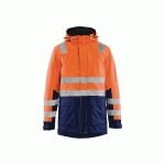 PARKA HAUTE-VISIBILITÉ ORANGE FLUORESCENT/MARINE TAILLE M - MANUTAN COLLECTIVITÉS