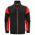 PRINTER PRIME PRIME SWEATSHIRT FULLZIP HOMMES NOIR/ROUGE - TAILLE S