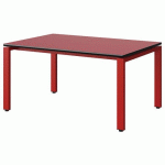 TABLE MALIBU 120X80 T3 SOUDÉ ST ROUGE U321/NOIR ROUGE 3020
