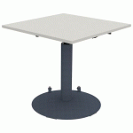 TABLE MANO MOB RÉGLABLE 80X80 STRAT ABS GRIS PERLE/NS - MOBIDECOR