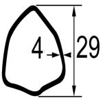 TUBE TRIANGULAIRE LG.3M. DIM.29X4 TCM