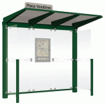 ABRI BUS VENISE 2.50 M AVEC BARDAGES LATÉRAUX - VERT 6005 - PROCITY