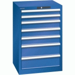 ARMOIRE BLEU SÉCU. 564X572X850 AVEC 7 TIR. 75KG _ 14.252.100 - LISTA