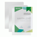CHEMISE COIN PLASTIQUE LEITZ A4 PVC 10/100ÈME TRANSPARENTES - PAQUET DE 10