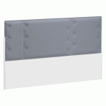 PANNEAU ACOUSTIQUE POUR PÔLE DE BUREAUX ERGOMAXX GRIS L 120 CM FIXATION BLANC