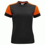 PRINTER PRIME PRIME T-SHIRT FEMMES NOIR/ORANGE - TAILLE L