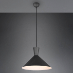 REALITY LEUCHTEN SUSPENSION ENZO, À UNE LAMPE, Ø 35 CM, NOIRE