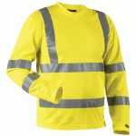 T-SHIRT MANCHES LONGUES HAUTE VISIBILITÉ COL V TAILLE XS - BLAKLADER