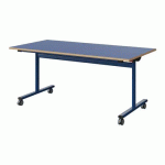 TABLE MALIBU RAB. 160X80 T5 DL ST ALAISÉ BLEU U525/BLEU 5005