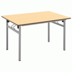 TABLE PLIANTE 4 PIEDS 160 X 80 CM T6 STRAT ABS HÊTRE 350/ALU