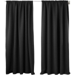 2 PIÈCES RIDEAUX OCCULTANT.POUR MAISON INTÉRIEURE POUR FENÊTRE ET PORTE ISOLANT THERMIQUE.135X225CM.NOIR VH5881SZ-2 - WOLTU