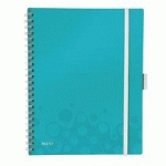 CAHIER SPIRALE BE MOBILE LEITZ A4 - BLANC LIGNÉ - 80 PAGES - MENTHE