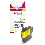 CARTOUCHE D'ENCRE REMANUFACTUREE OWA - COMPATIBLE BROTHER LC3219XL K20783OW - GRANDE CAPACITE - JAUNE