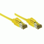 CORDON RJ45 SUR CÂBLE CATÉGORIE 7 S/FTP LSOH JAUNE - 10 M