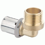 COUDE PER À SERTIR DIAMÈTRE 16 MM AVEC SORTIE À VISSER M15X21 BRICOZOR