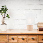 ENVOSTAR ASOLITA LAMPE À POSER, BOIS, BLANC