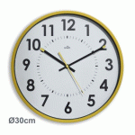 HORLOGE MURALE ABBY Ø 30 CM - À QUARTZ - JAUNE