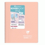 CAHIER RELIURE INTÉGRALE ENVELOPPANTE KOVERBOOK BLUSH A5 160 PAGES LIGNÉ COUVERTURE POLYPROPYLÈNE OPAQUE BICOLORE - CORAIL/BLEU GIVRÉ - LOT DE 5