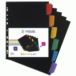 LOT DE 20 - INTERCALAIRES A4 MAXI EN POLYPROPYLÈNE RAINBOW CLASS VIQUEL 6 ONGLETS - 1 JEU