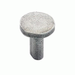 POIGNÉE DE MEUBLE BOUTON STONE EN ZAMAK - DIAMÈTRE 30 MM - VIEUX FER METAKOR