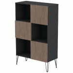 RANGEMENT HAUT JAVA 80 CM DAMIER NOIR/NOYER - MANUTAN COLLECTIVITÉS