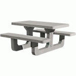 TABLE-BANCS BÉTON RIO GRIS SABLÉ 150 M