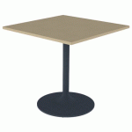 TABLE EKO 80X80 PLAT STRATIFIÉ HÊTRE MIEL - PIÈTEMENT NS - MOBIDECOR