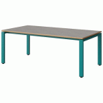 TABLE MALIBU 160X80 T3 SOUDÉ STR ALAISÉ BÉTON F186/BLEU 5018