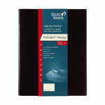 AGENDA QUO VADIS PRÉSIDENT PRESTIGE SEMAINIER - ANNÉE 2027 - 21 X 27 CM NOIR
