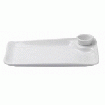 ASSIETTE 31.5 X 20 CM AVEC EMPLACEMENT RAMEQUIN