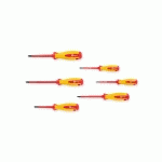 JEU DE 6 TOURNEVIS ISOLÉS PLATS ET CRUCIFORMES - HANGER - 132090