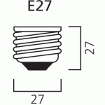 LAMPE TOLEDO RT GLS CL 827 E27 806LM - SYLVANIA - 0029327