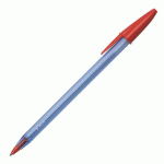LOT DE 50 - STYLOS BILLE BIC CRISTAL SOFT À CAPUCHON POINTE 1,2 MM - ÉCRITURE MOYENNE ROUGE