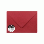 PAQUET DE 5 ENVELOPPES POLLEN 162X229MM 120G/M2 - ROUGE GROSEILLE - LOT DE 10