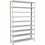 RAYONNAGE D'ARCHIVES RAPID 2 1980X1220X610 9 TAB METAL GRIS