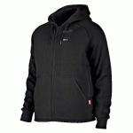 SWEAT À CAPUCHE CHAUFFANT M12™ - NIVEAU DE CHAUFFAGE RÉGLABLE - NOIR - TAILLE L MILWAUKEE