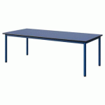 TABLE MALIBU 180X80 T3 4P STR ANTIB BLEU U525/NOIR BLEU 5005
